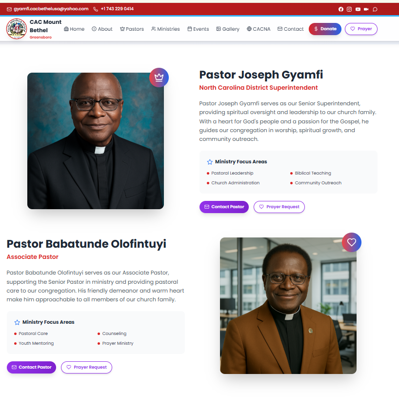 Pastors before/after view